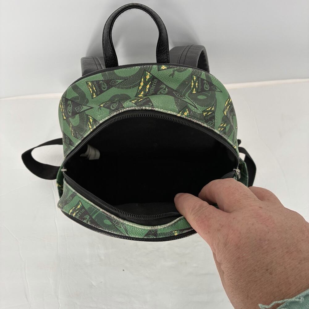 Loungefly Harry Potter Slytherin Mini Backpack Green Snake Hogwarts Bag - Picture 6 of 8